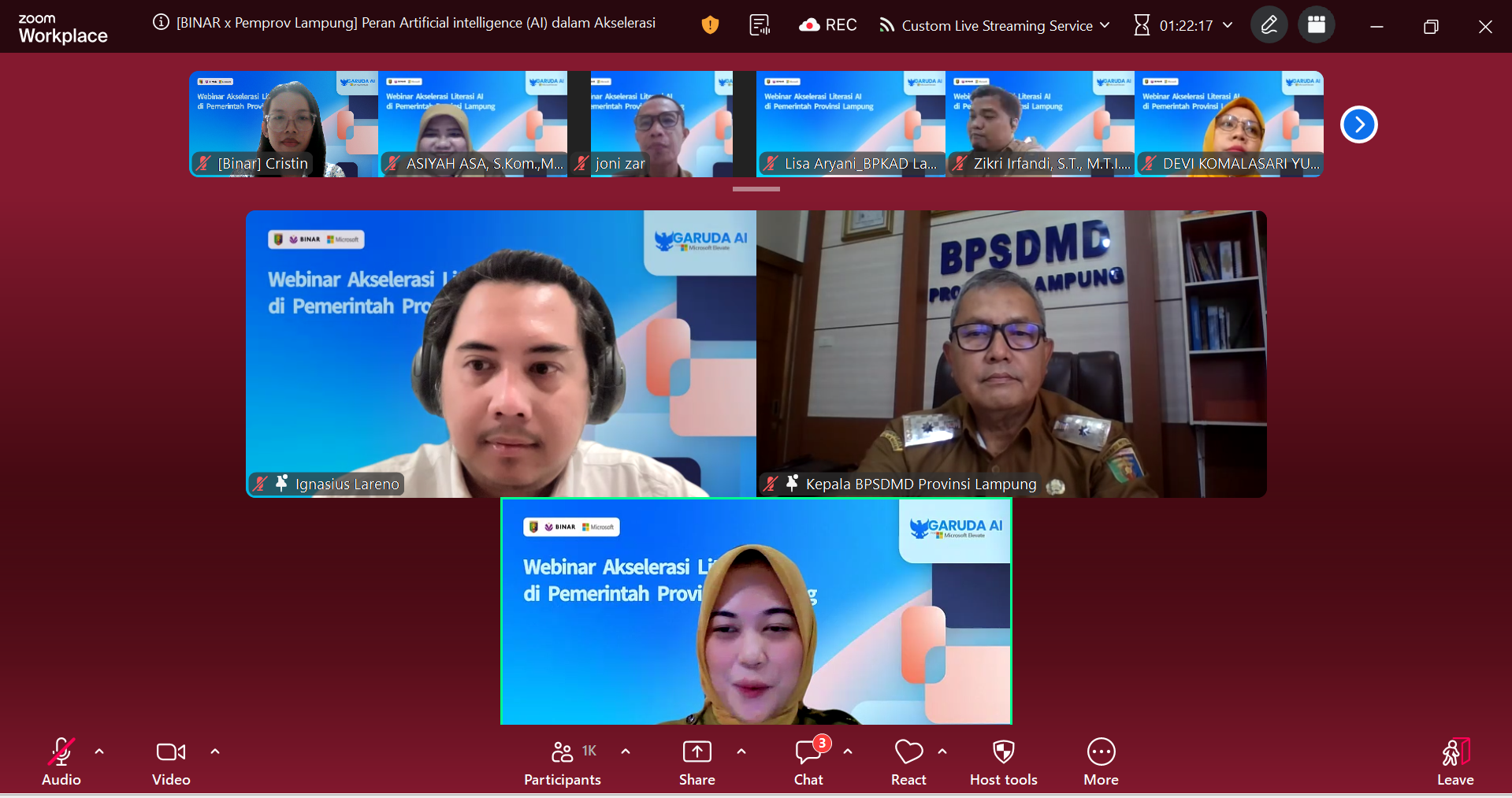 GARUDA AI for Microsoft Elevate Dukung 1.000+ ASN Pemerintah Provinsi Lampung Optimalkan Proses Kerja melalui Pemanfaatan Artificial Intelligence